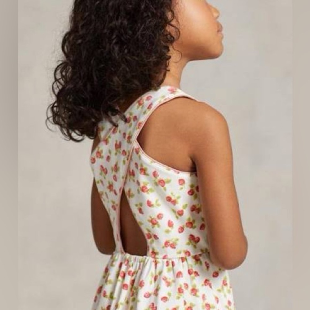 Ralph Lauren Strawberry Sleeveless Dress with matching bloomers 18M - Picture 3 of 9